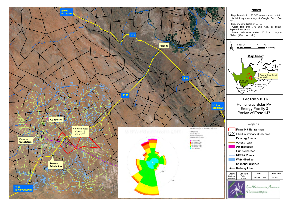 Location Plan N10 to Humansrus Solar PV Britstown Energy Facility 3 Portion of Farm 147