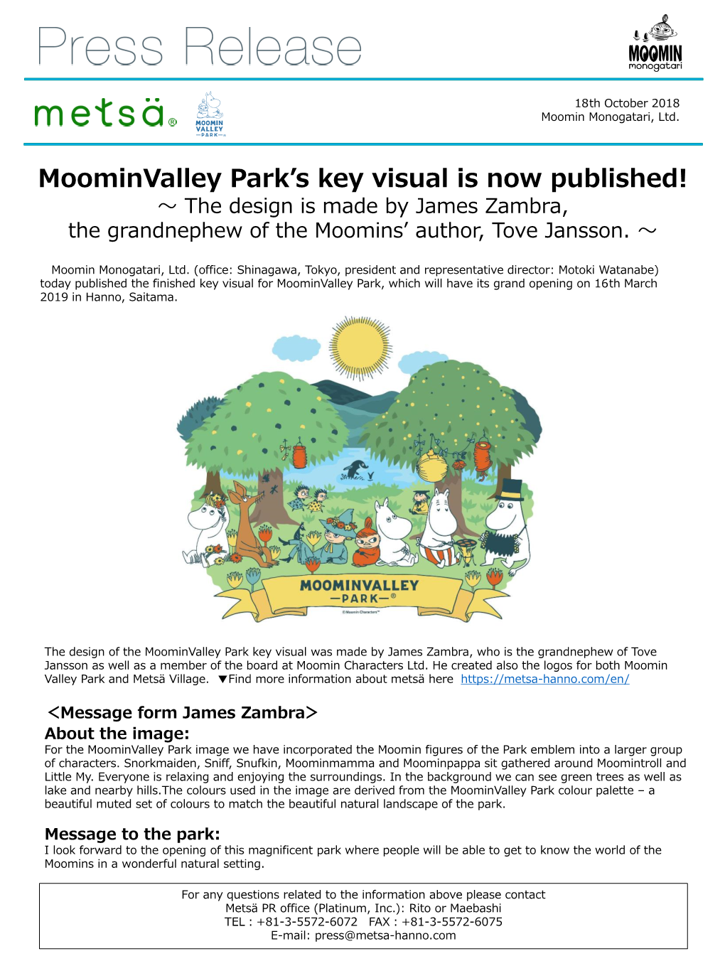 Moominvalley Park's Key Visual Is Now Published!
