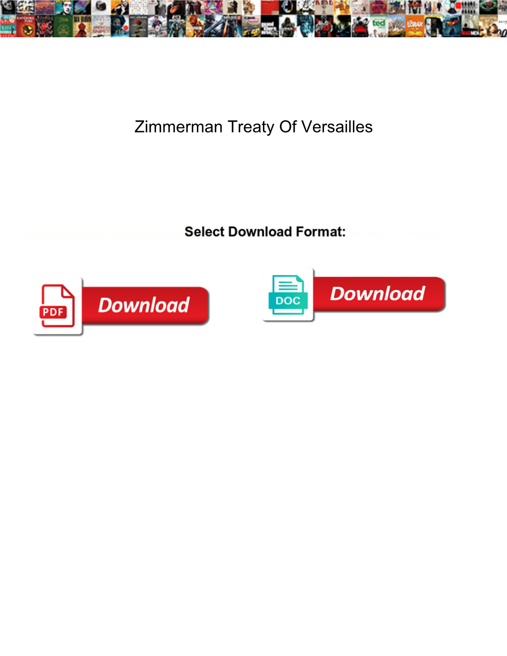 Zimmerman Treaty of Versailles