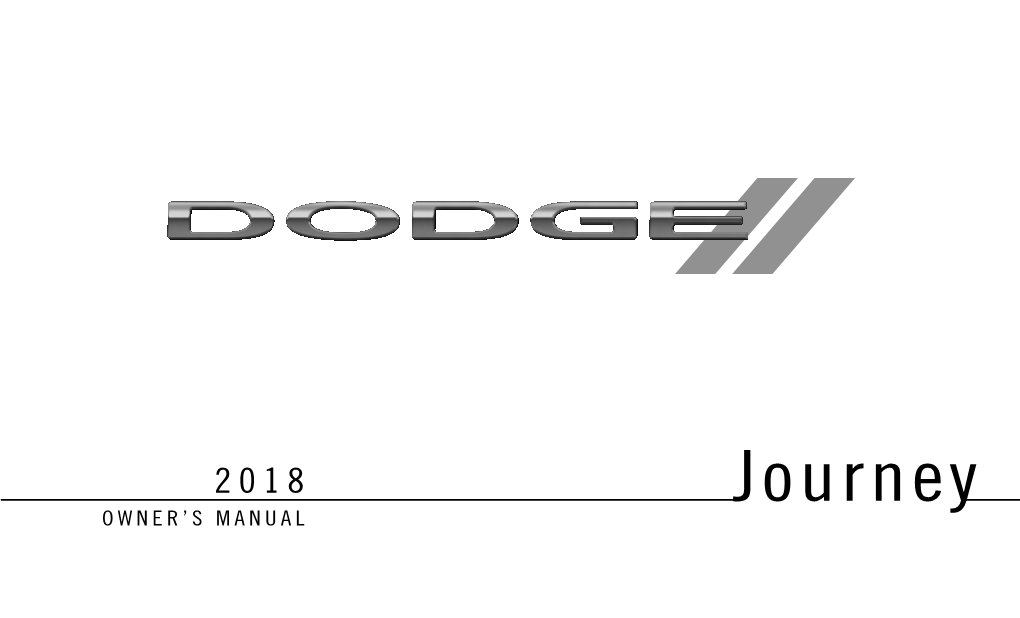 2018 Dodge Journey Owner's Manual