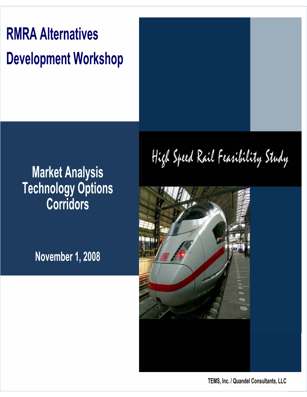 RMRA Alternatives Development Workshop