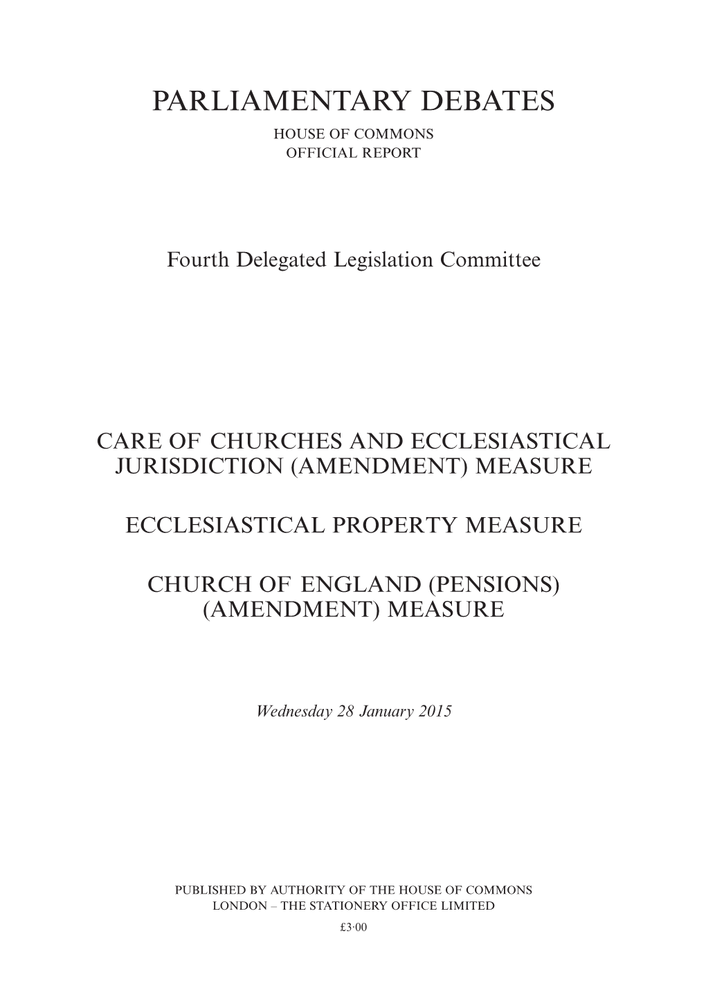 Parliamentary Debates House of Commons Official Report