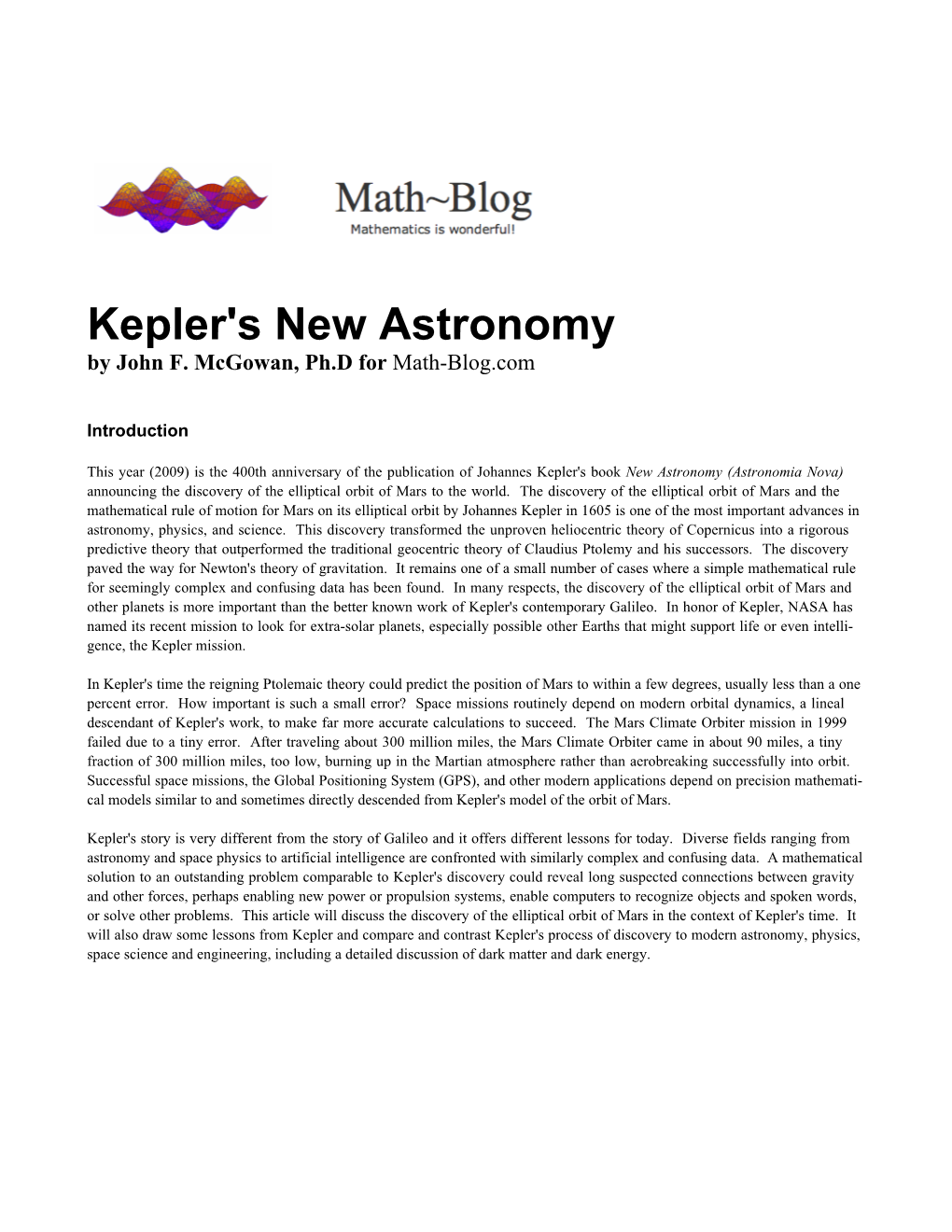 Kepler's New Astronomy.Pdf