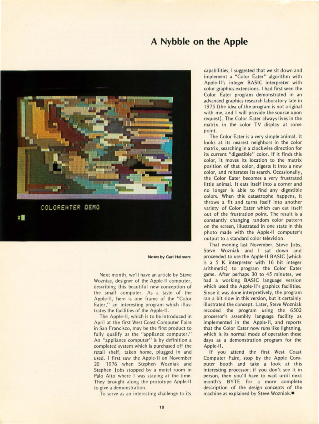 A Nybble on the Apple, April 1977, BYTE Magazine