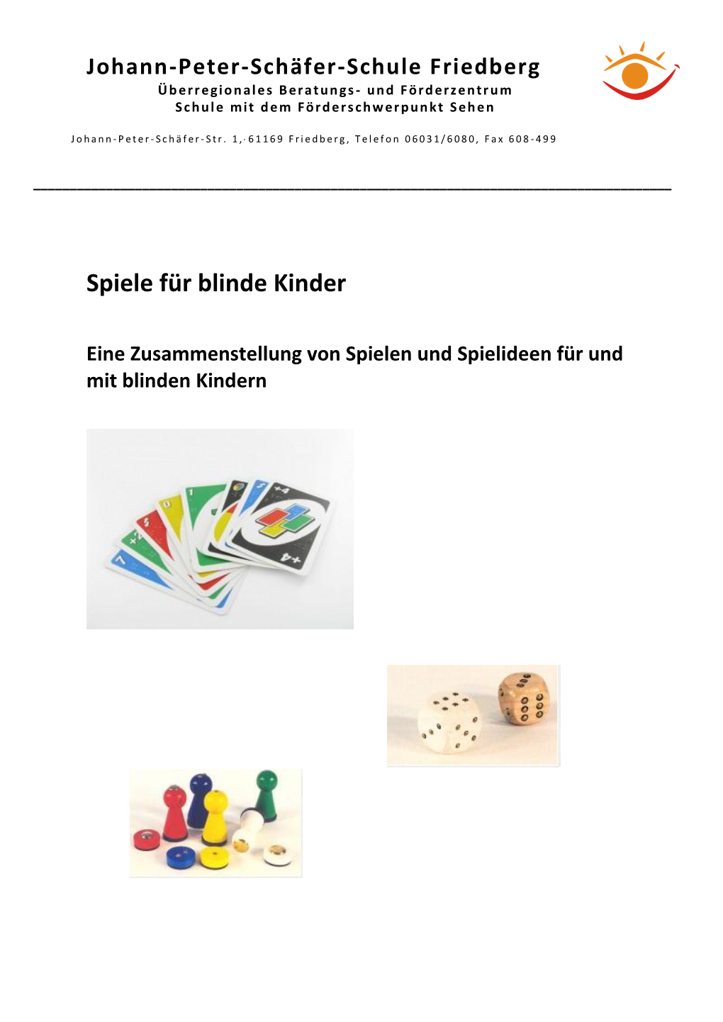 Spiele Für Sehgeschädigte Kinder