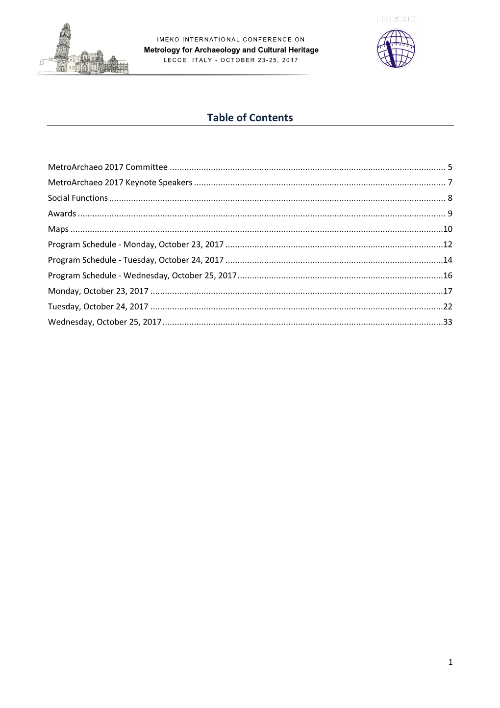 Table of Contents