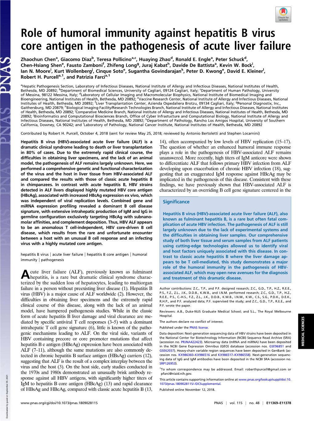 Role of Humoral Immunity Against Hepatitis B Virus Core Antigen in the Pathogenesis of Acute Liver Failure