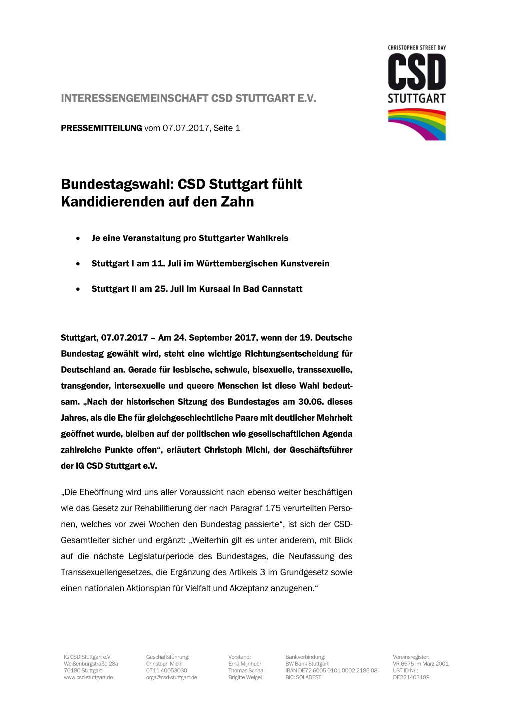 Bundestagswahl: CSD Stuttgart Fühlt Kandidierenden Auf Den Zahn