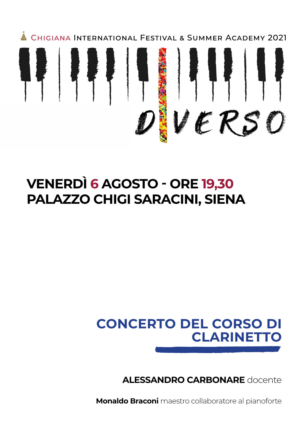 Ore 19,30 Palazzo Chigi Saracini, Siena Concerto