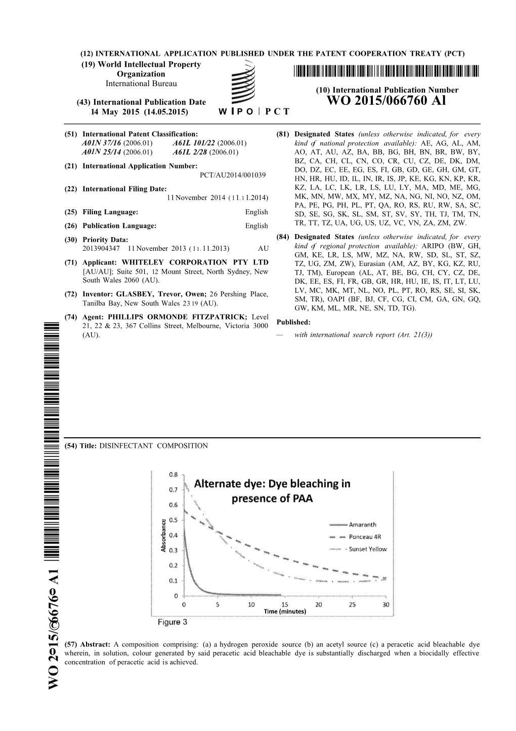 WO 2015/066760 Al 14 May 2015 (14.05.2015) W P O P C T