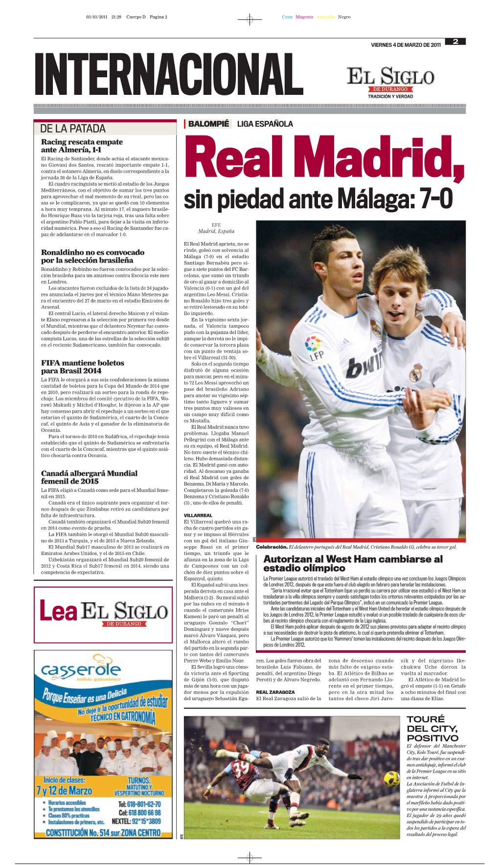 Sin Piedad Ante Málaga: 7-0