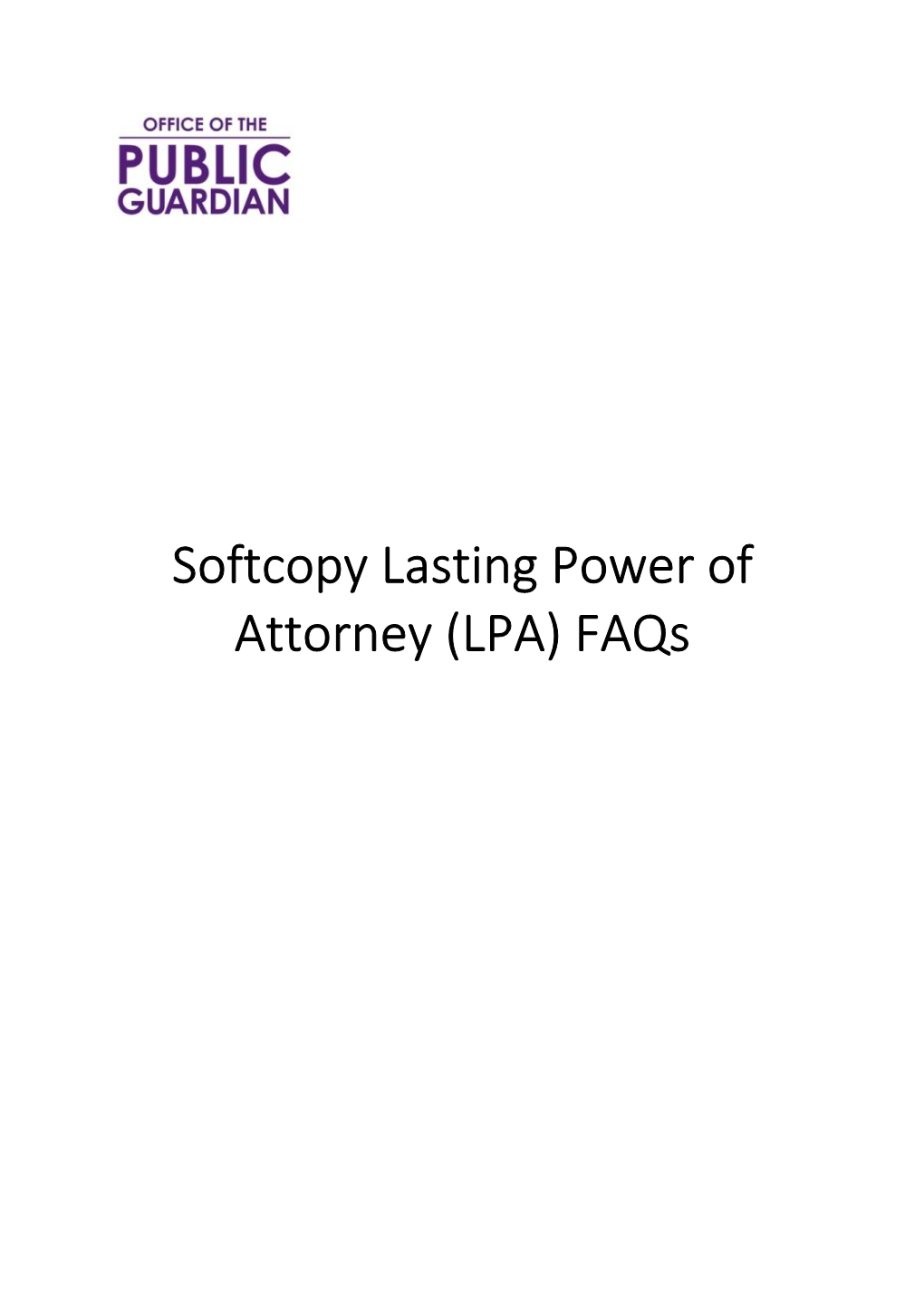 Softcopy LPA Faqs