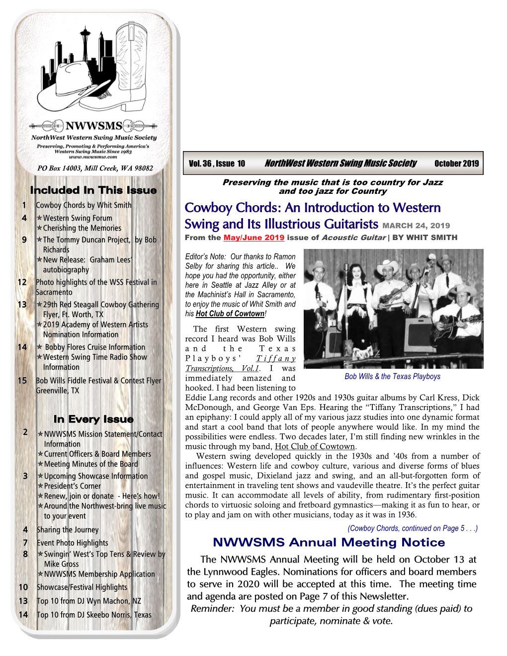 NWWSMS Newsletter for October 2019.Pdf