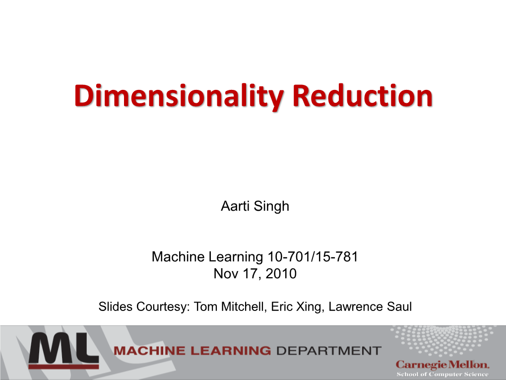 Dimensionality Reduction