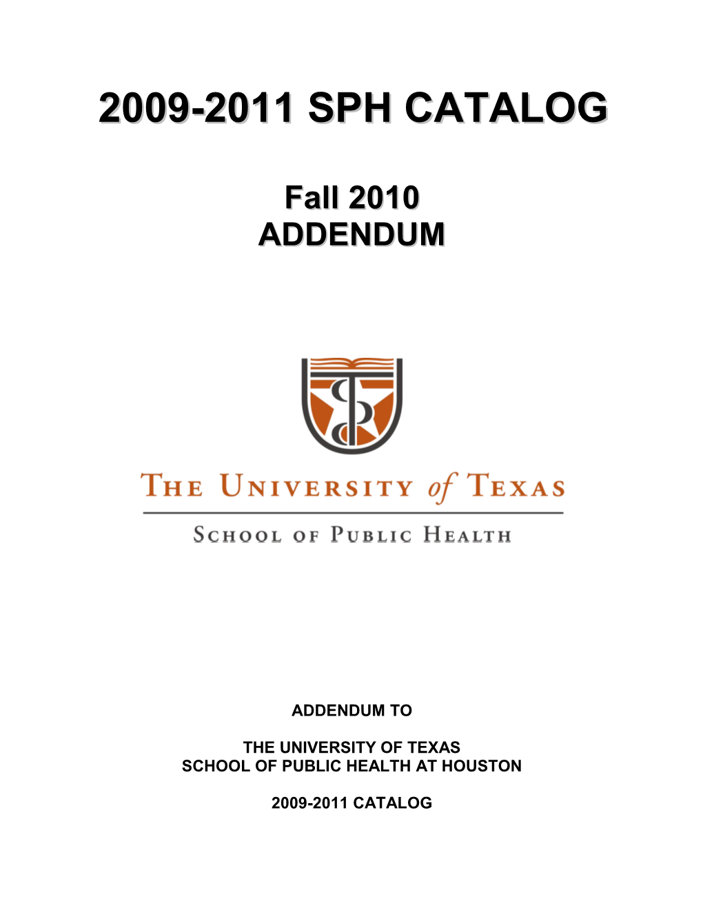 2009-2011 Sph Catalog