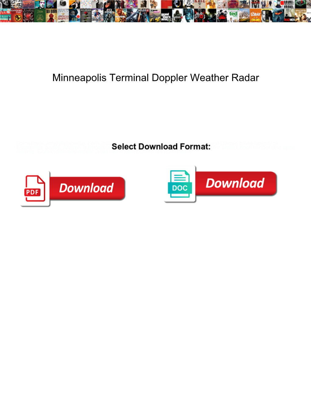 Minneapolis Terminal Doppler Weather Radar