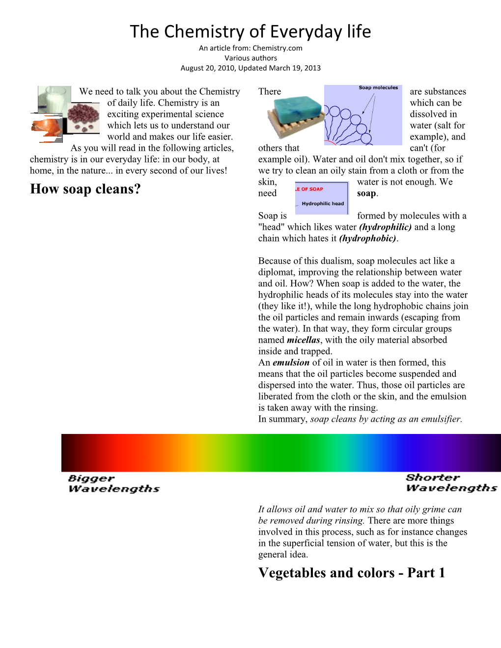 The Chemistry of Everyday Life