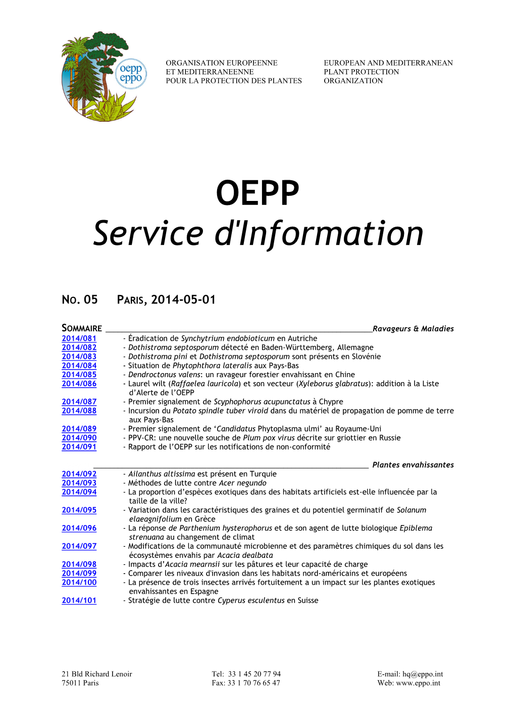 EPPO Reporting Service