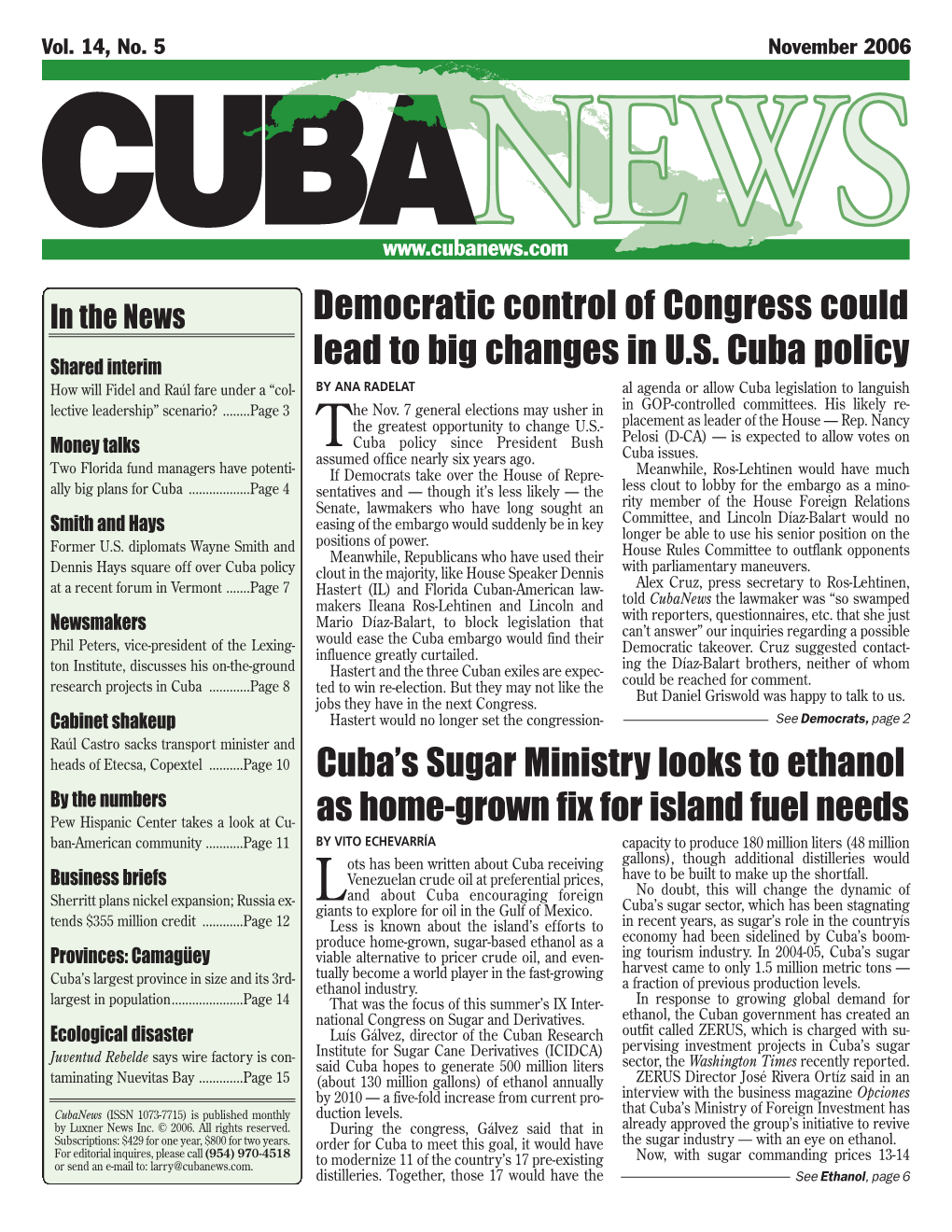 Democratic Control of Congress Could Lead to Big Changes in U.S. Cuba