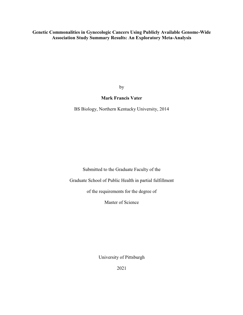 Genetic Commonalities in Gynecologic Cancers Using Publicly Available Genome-Wide Association Study Summary Results: an Exploratory Meta-Analysis