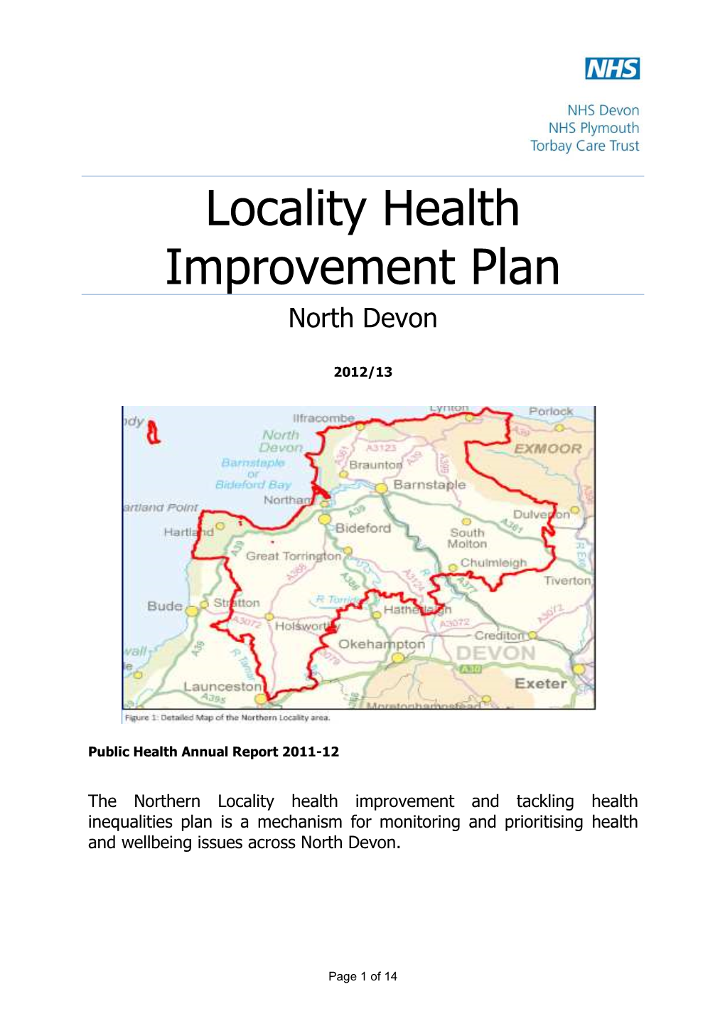 Locality Health Improvement Plan North Devon