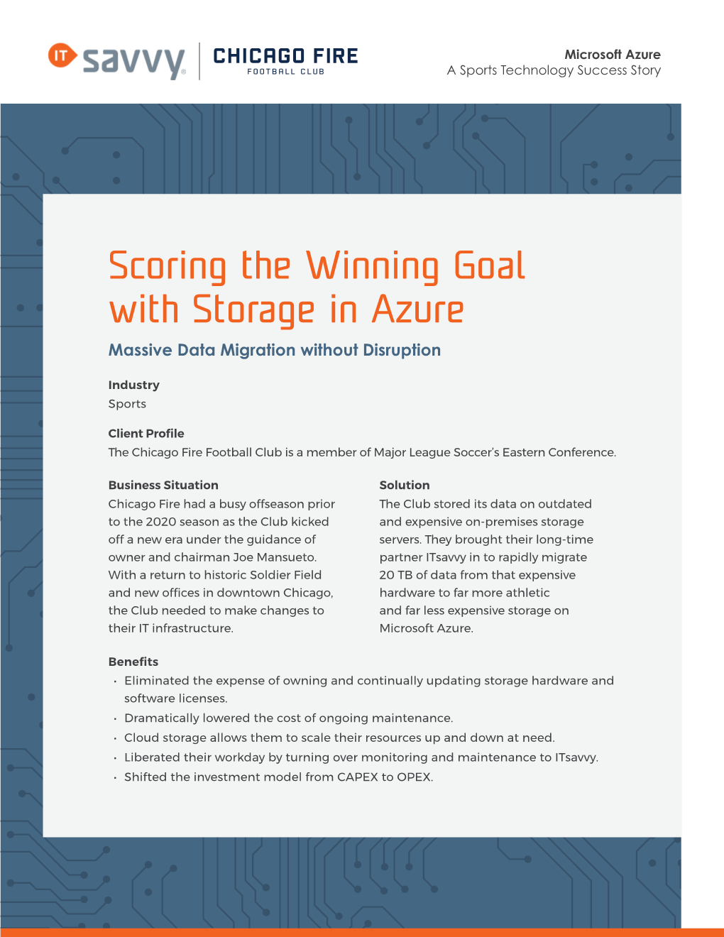 Scoring the Winning Goal with Storage in Azure Massive Data Migration Without Disruption