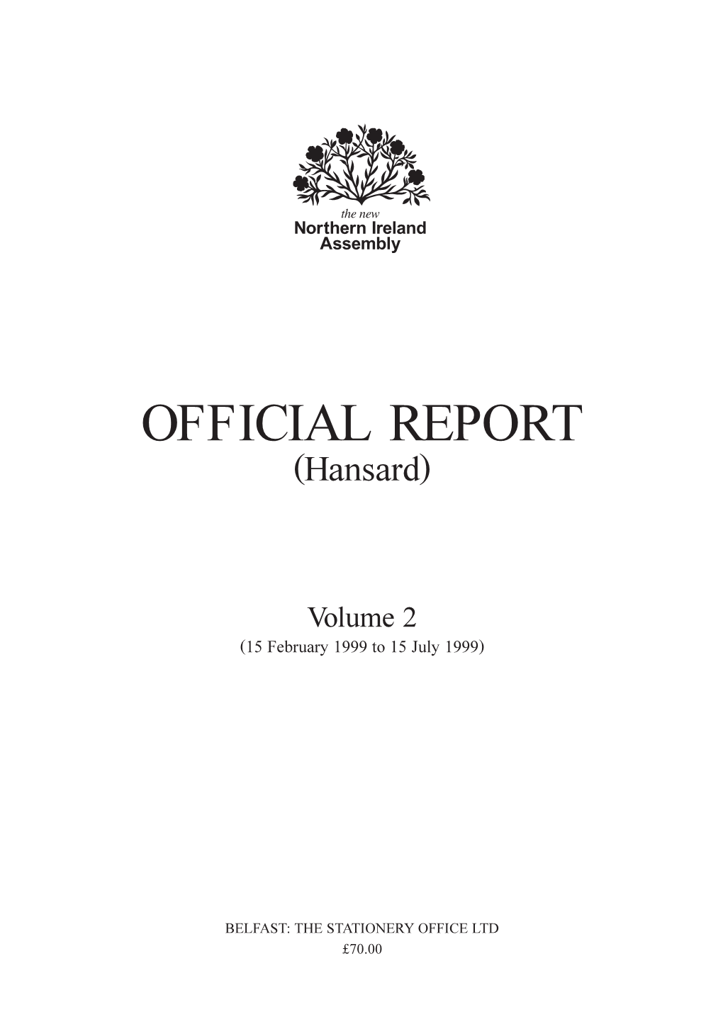 OFFICIAL REPORT (Hansard)