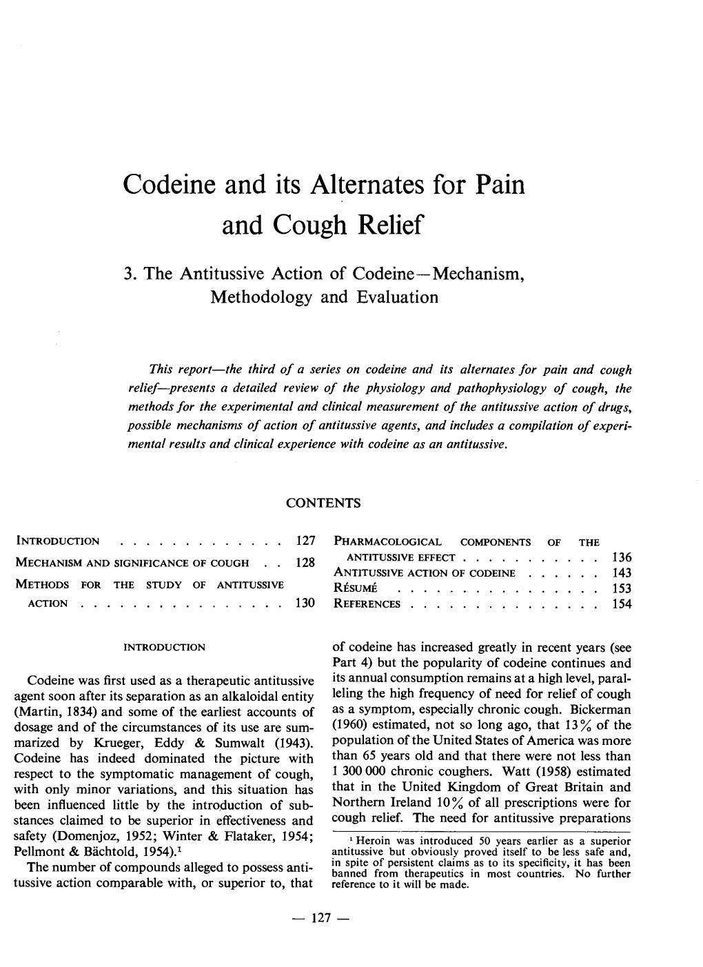 Codeine and Its Alternates for Pain and Cough Relief