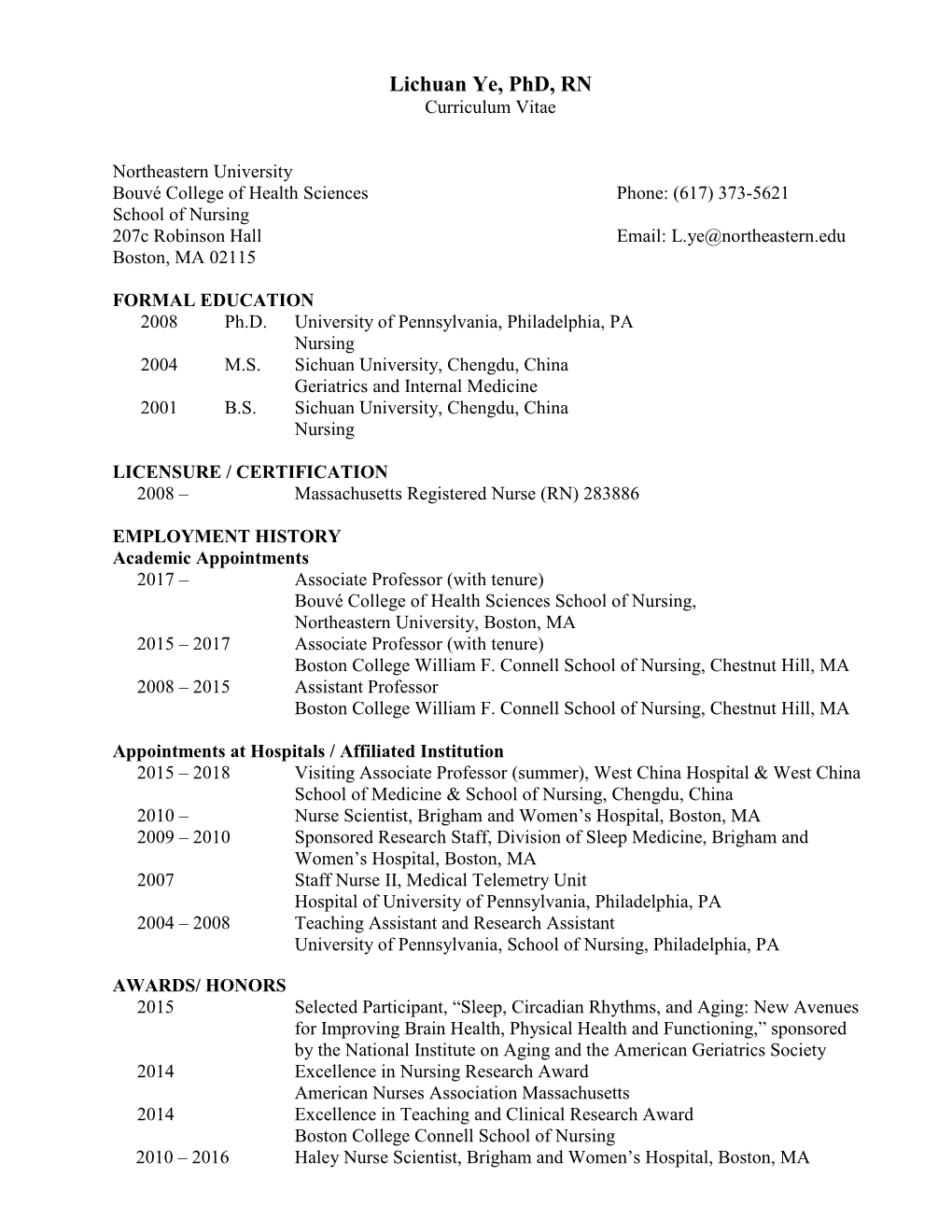 View Résumé/CV