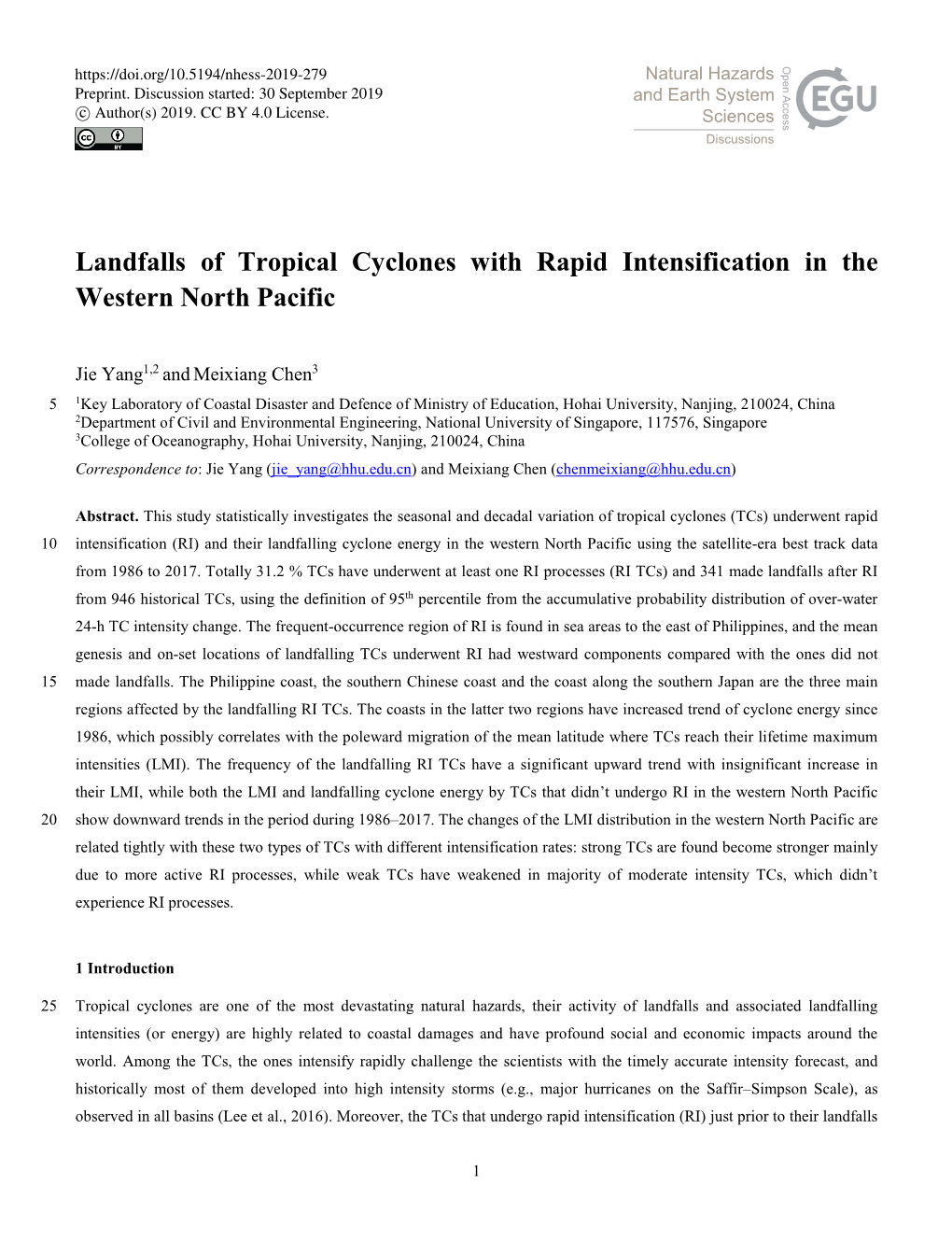 Landfalls of Tropical Cyclones with Rapid Intensification in the Western North Pacific