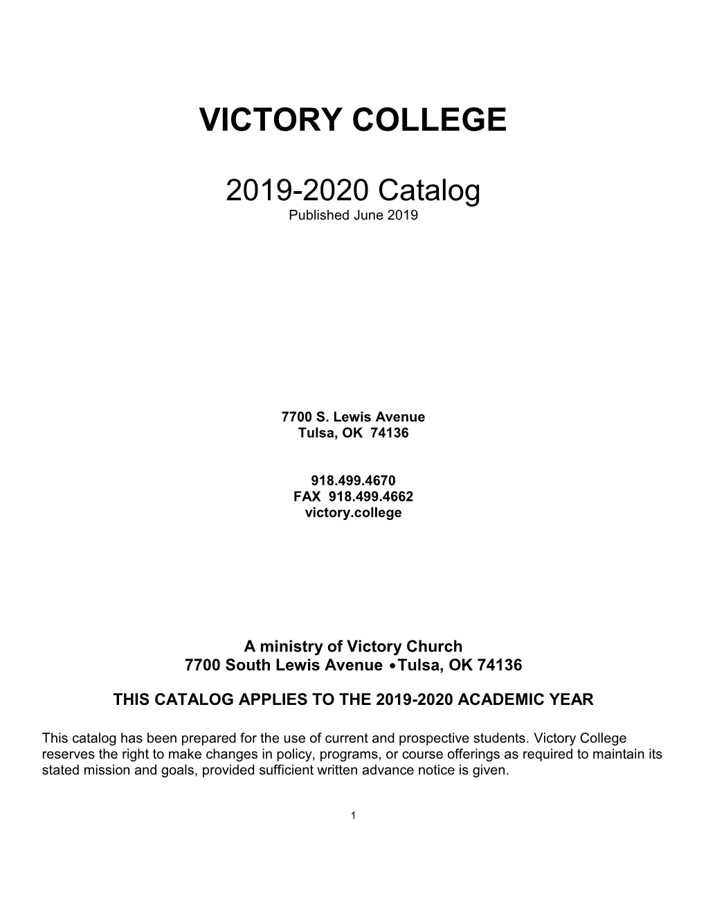 Victory College