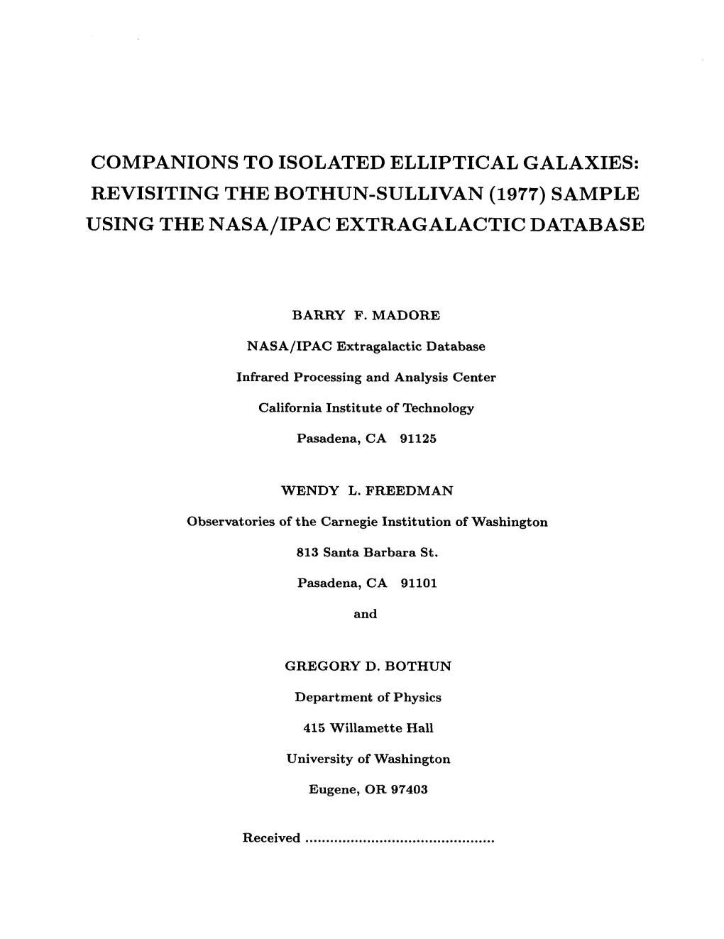 Companions to Isolated Elliptical Galaxies: Revisiting the Bothun-Sullivan (1977) Sample Using the Nasa/Ipac Extragalactic Database