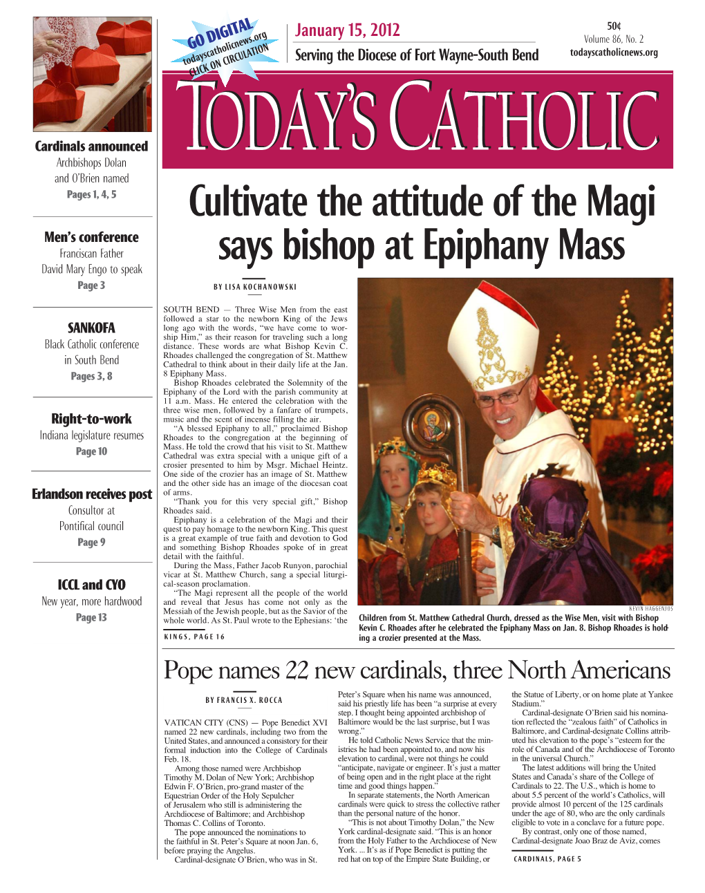 Cultivate the Attitude of the Magi Says Bishop at Epiphany Mass