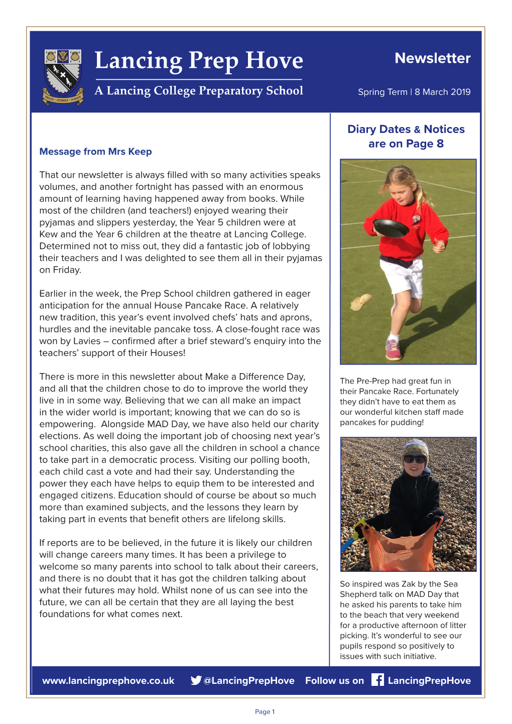 Lancing Prep Hove Newsletter