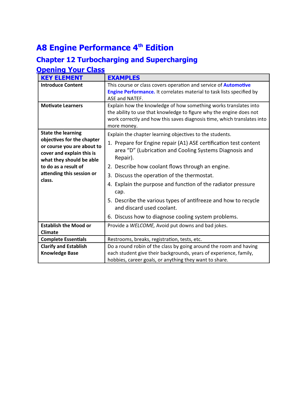 Chapter 26 Engine Diagnosis