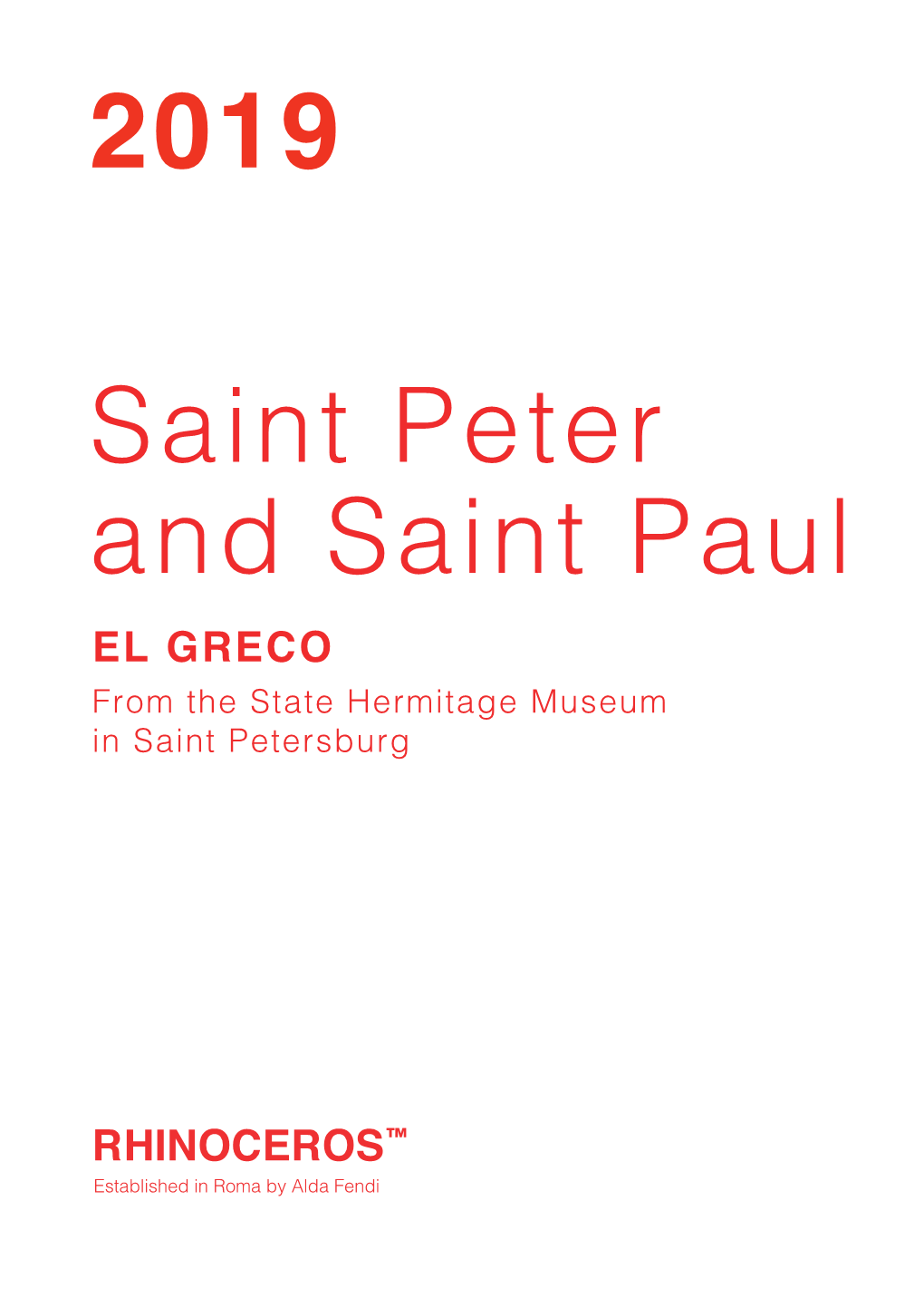 Saint Peter and Saint Paul EL GRECO from the State Hermitage Museum in Saint Petersburg Rome 15 December 2019 - 5 March 2020