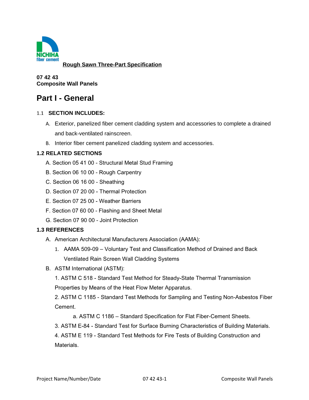 Rough Sawn Three-Part Specification