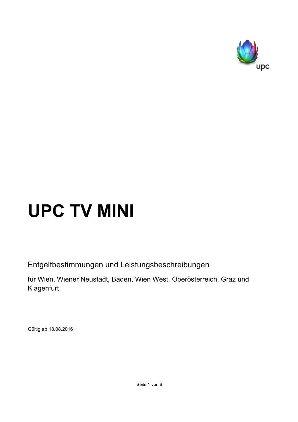 UPC TV MINI 18-08-2016 Wien Wiener Neustadt Baden