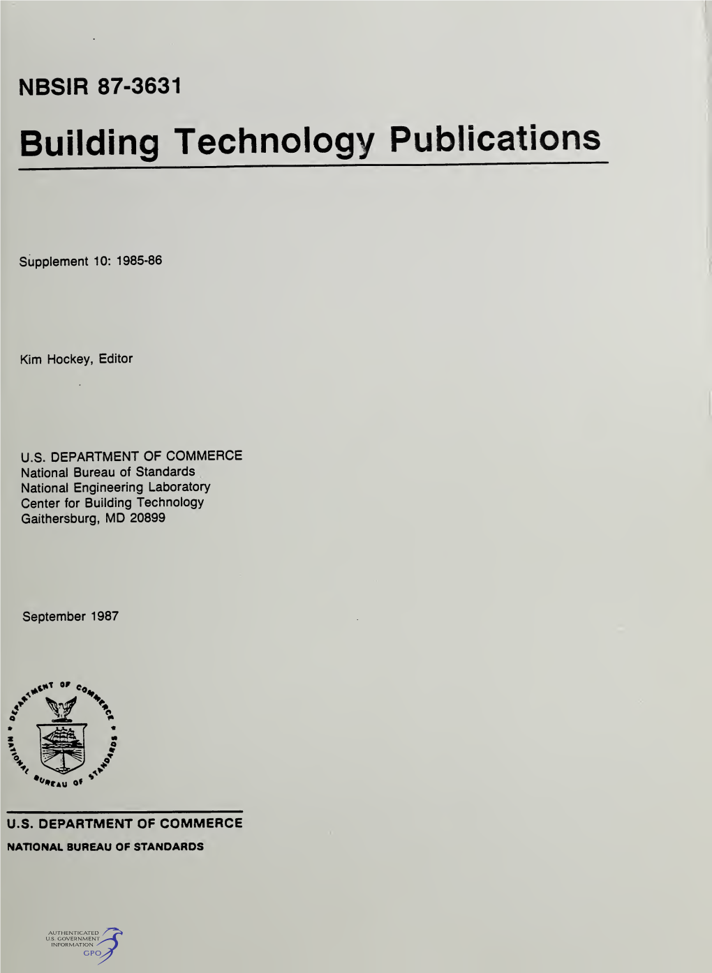 Building Technology Publications