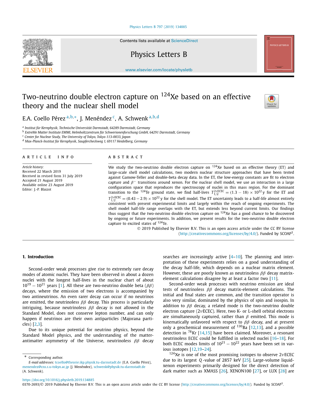 Two-Neutrino Double Electron Capture on 124Xe Based on an Effective