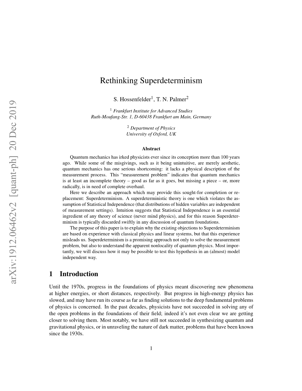 Arxiv:1912.06462V2 [Quant-Ph] 20 Dec 2019