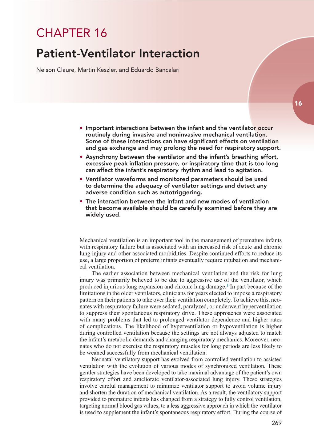 CHAPTER 16 Patient-Ventilator Interaction