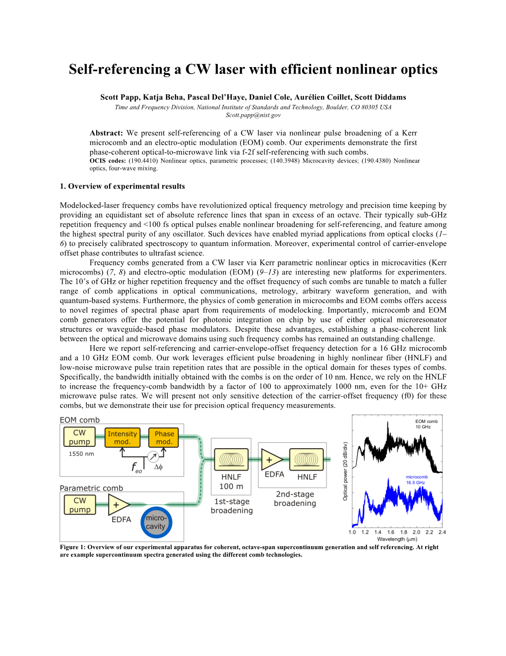 Self-Referencing a CW Laser with Efficient Nonlinear Optics