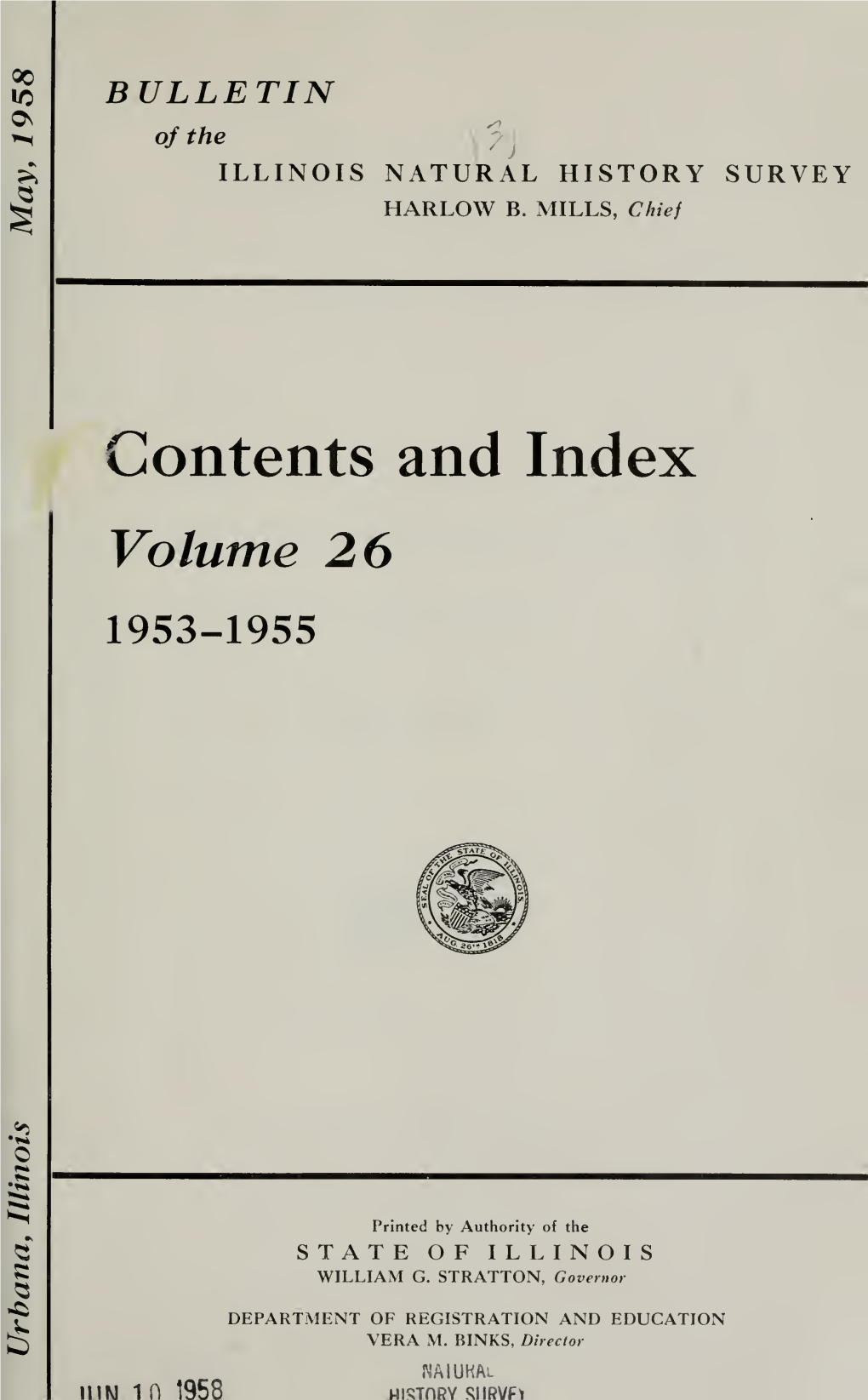 Contents and Index Volume 26 1953-1955