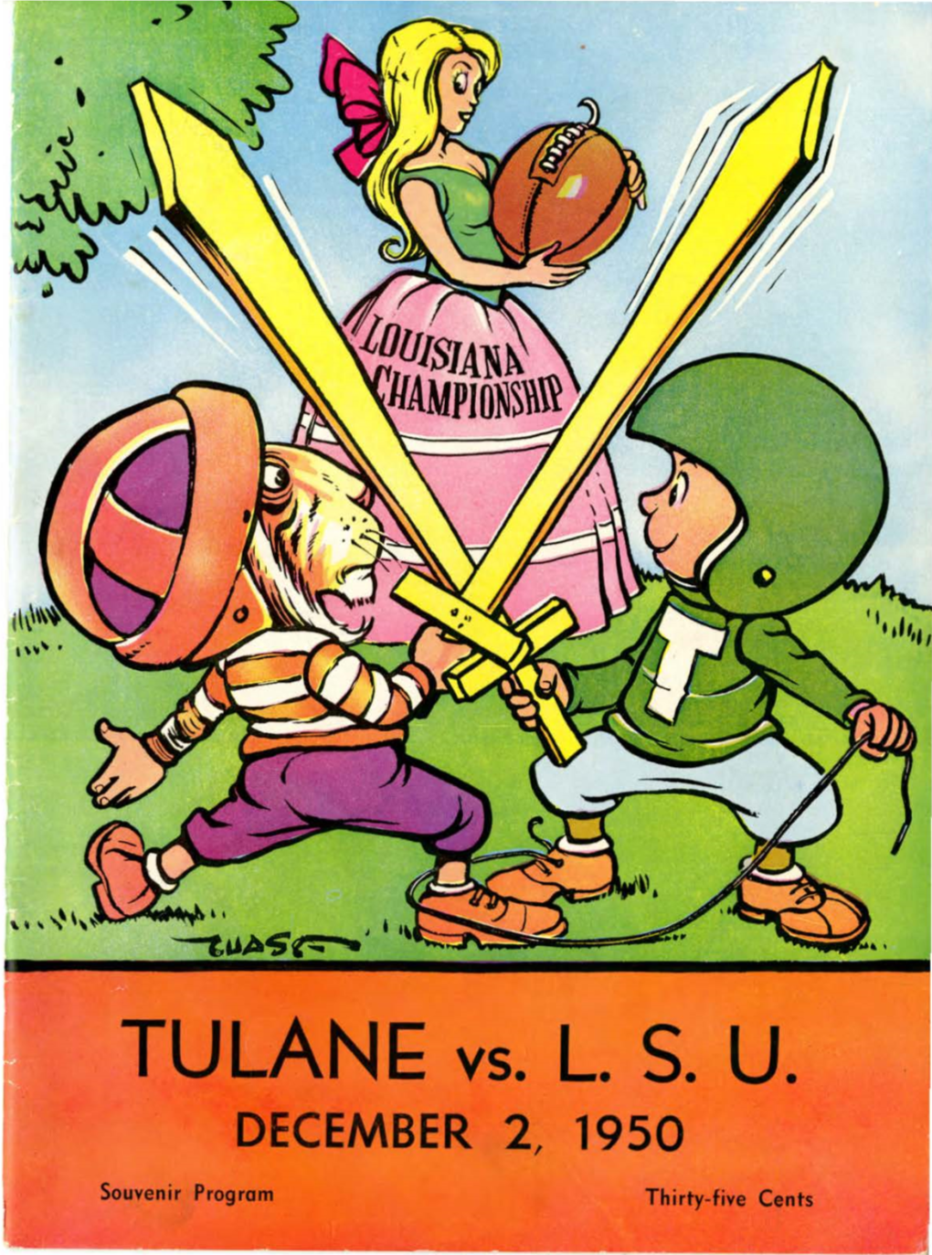 TULANE Vs. L. S. U. DECEMBER 2, 1950