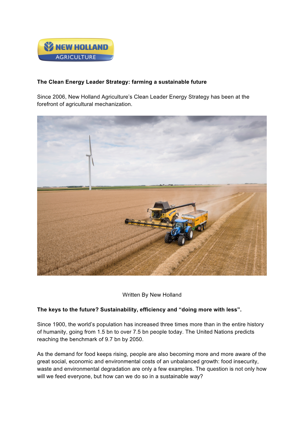 The Clean Energy Leader Strategy: Farming a Sustainable Future