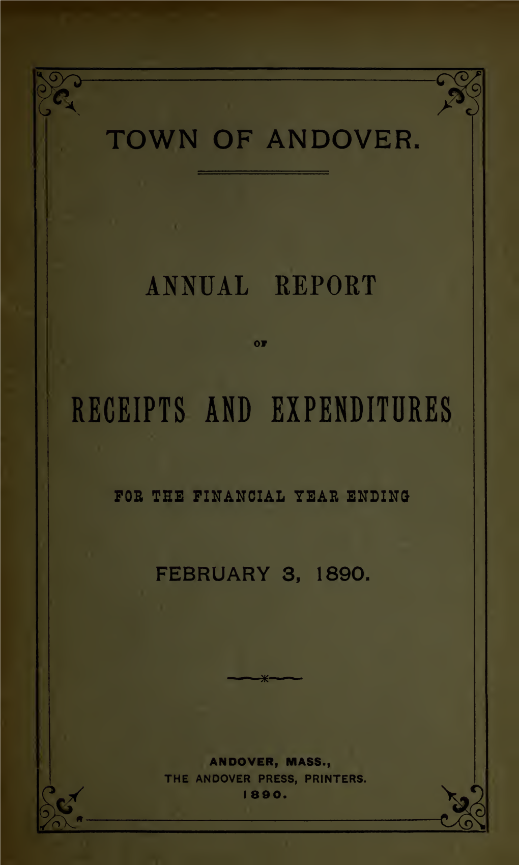 Annual Report of the Town of Andover