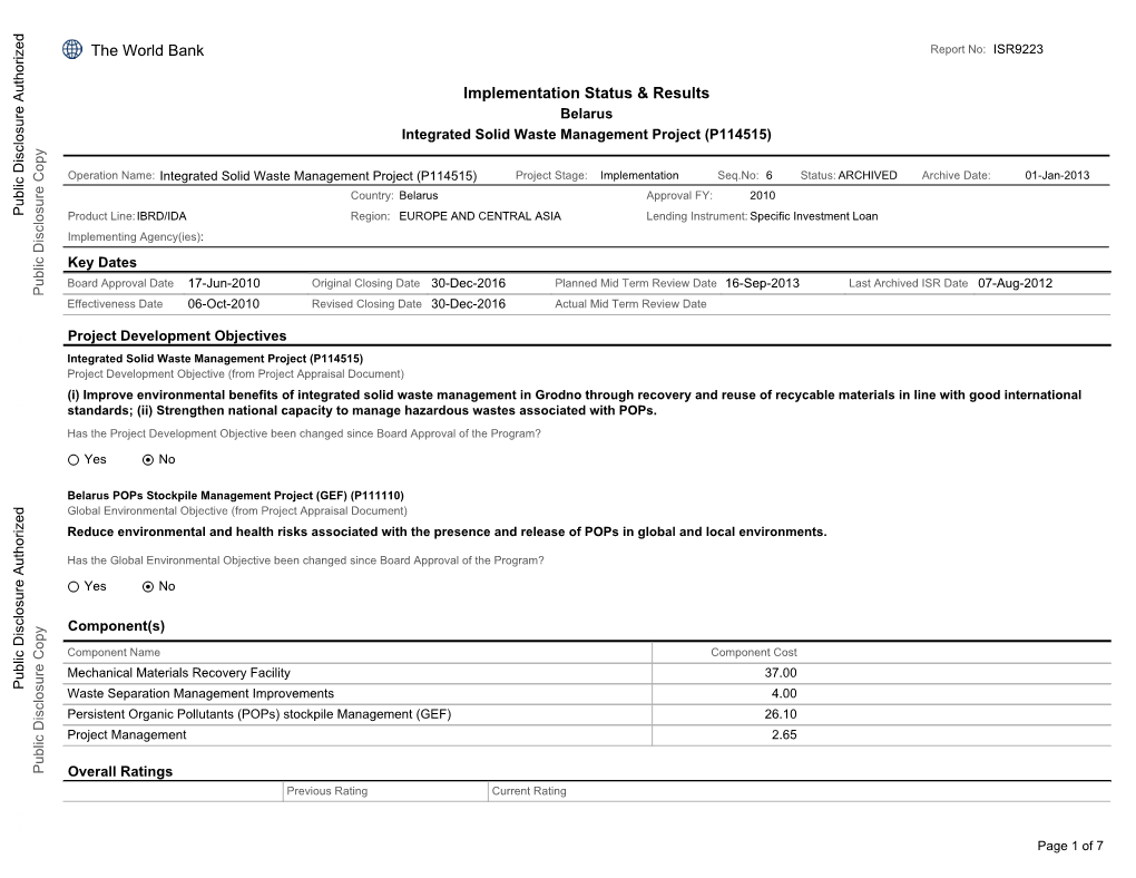 Implementation Status & Results