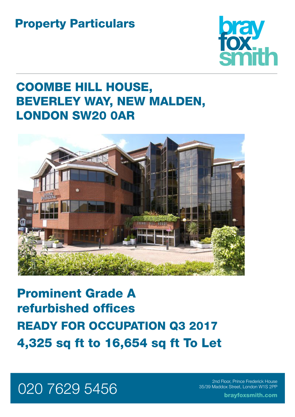 Coombe Hill House, Beverley Way, New Malden, London Sw20 0Ar