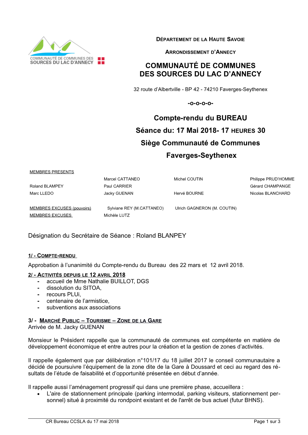 Communauté De Communes Des Sources Du Lac D’Annecy